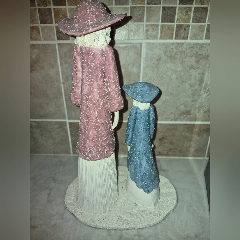 Alain-Marie Tremblay Signed Stoneware Pottery Woman & Girl Figurine - Picture 4 of 5